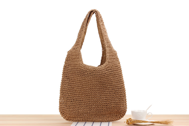Freizeit-Ein-Schulter-Strohtasche