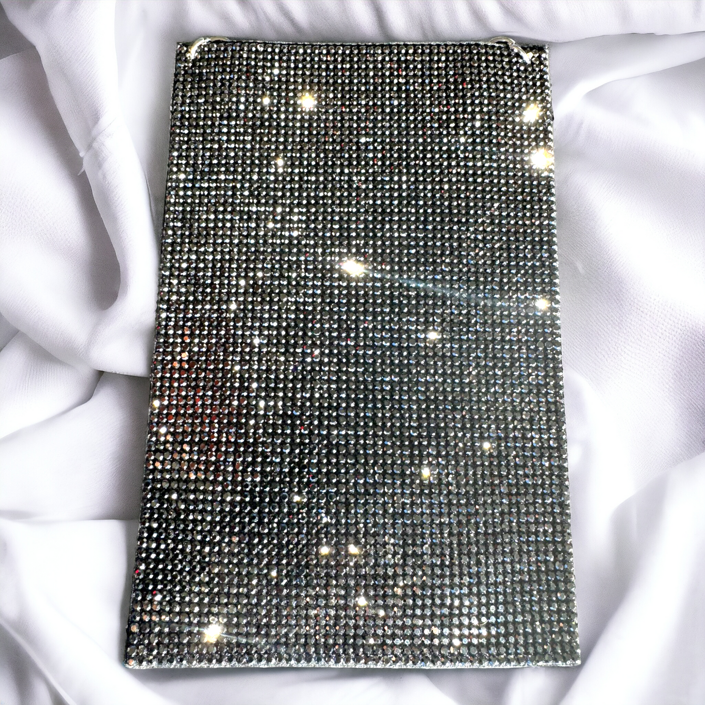 Mini borsa a tracolla di lusso con strass per donna