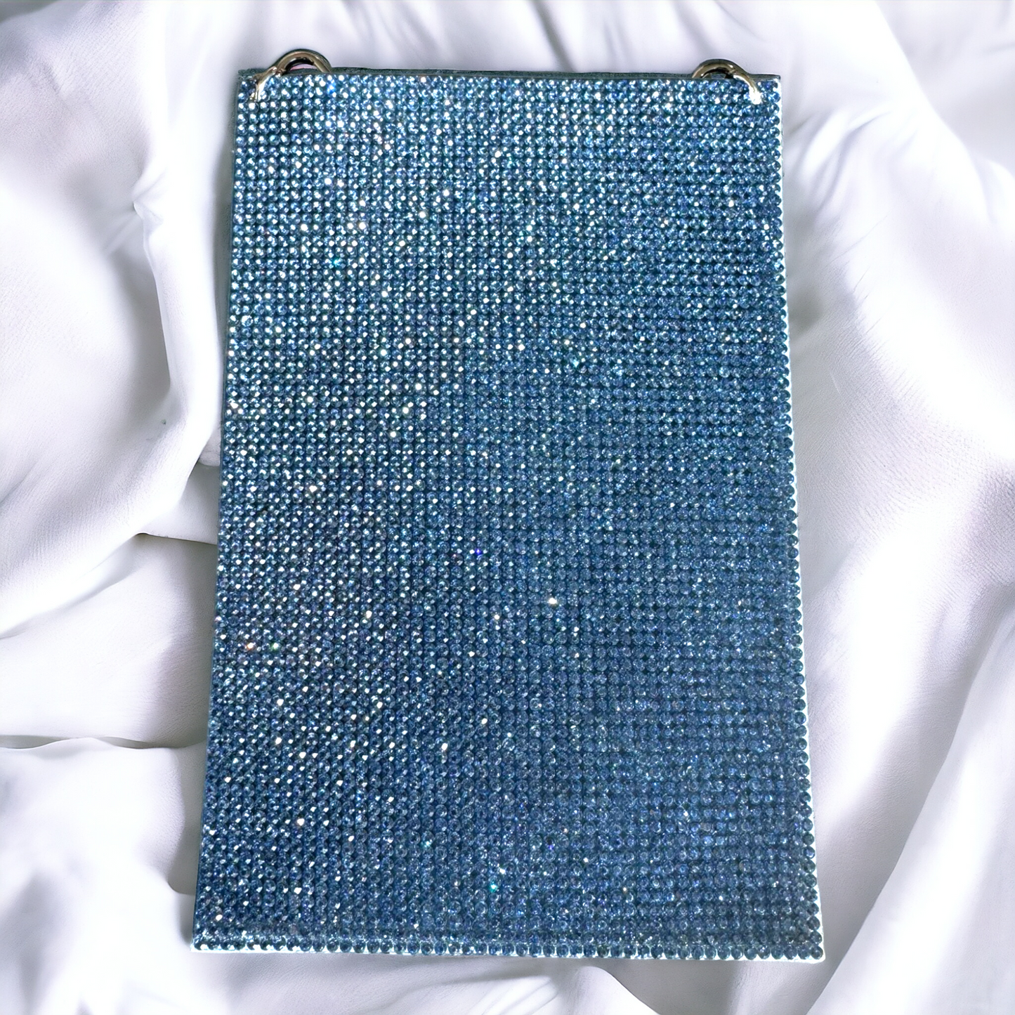 Mini borsa a tracolla di lusso con strass per donna