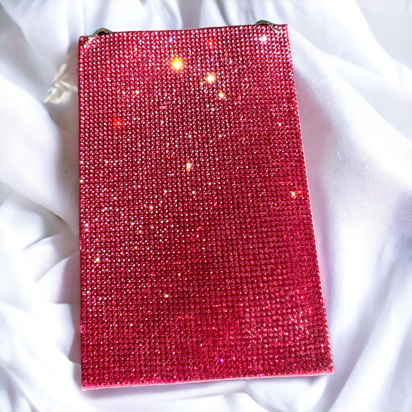 Mini borsa a tracolla di lusso con strass per donna