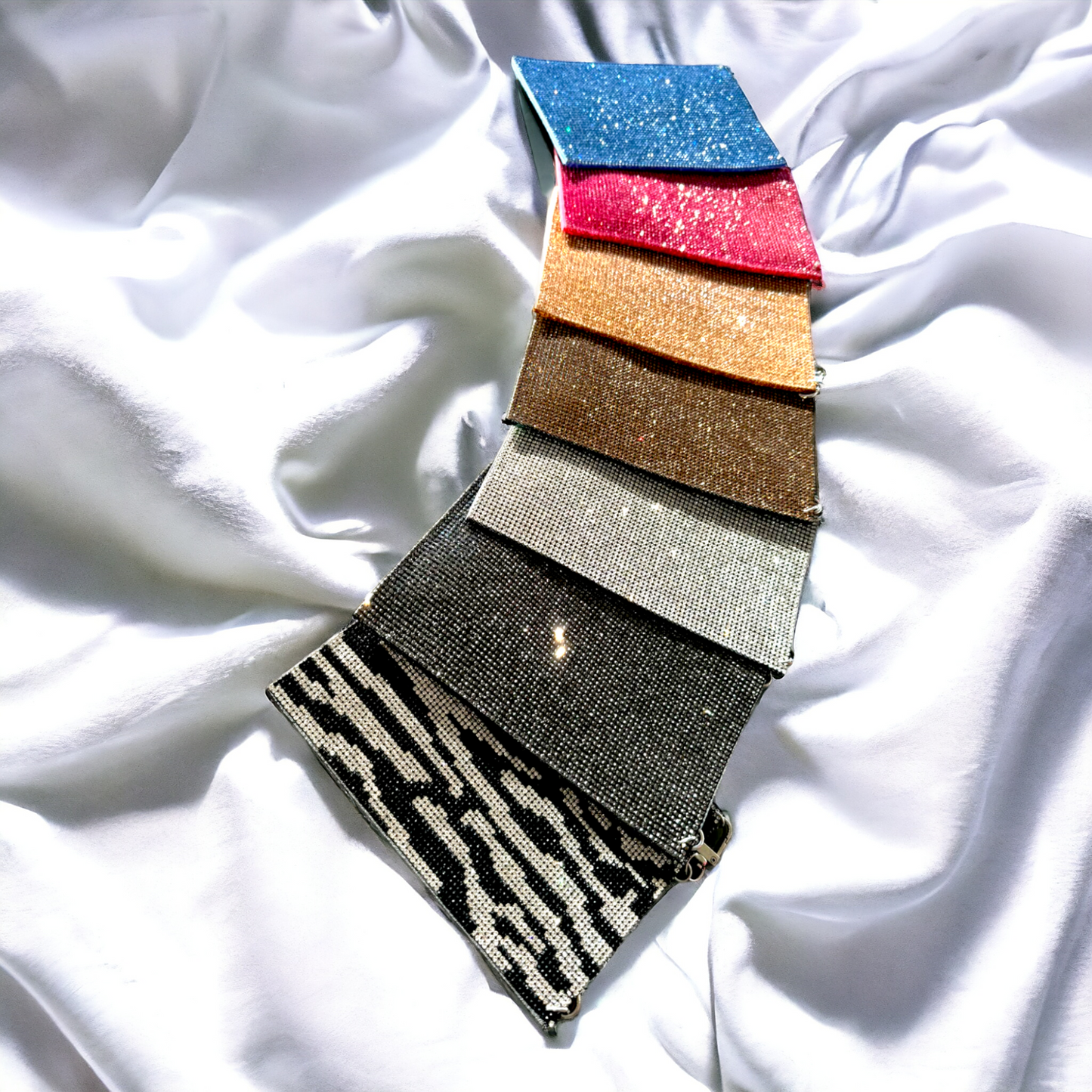Mini borsa a tracolla di lusso con strass per donna