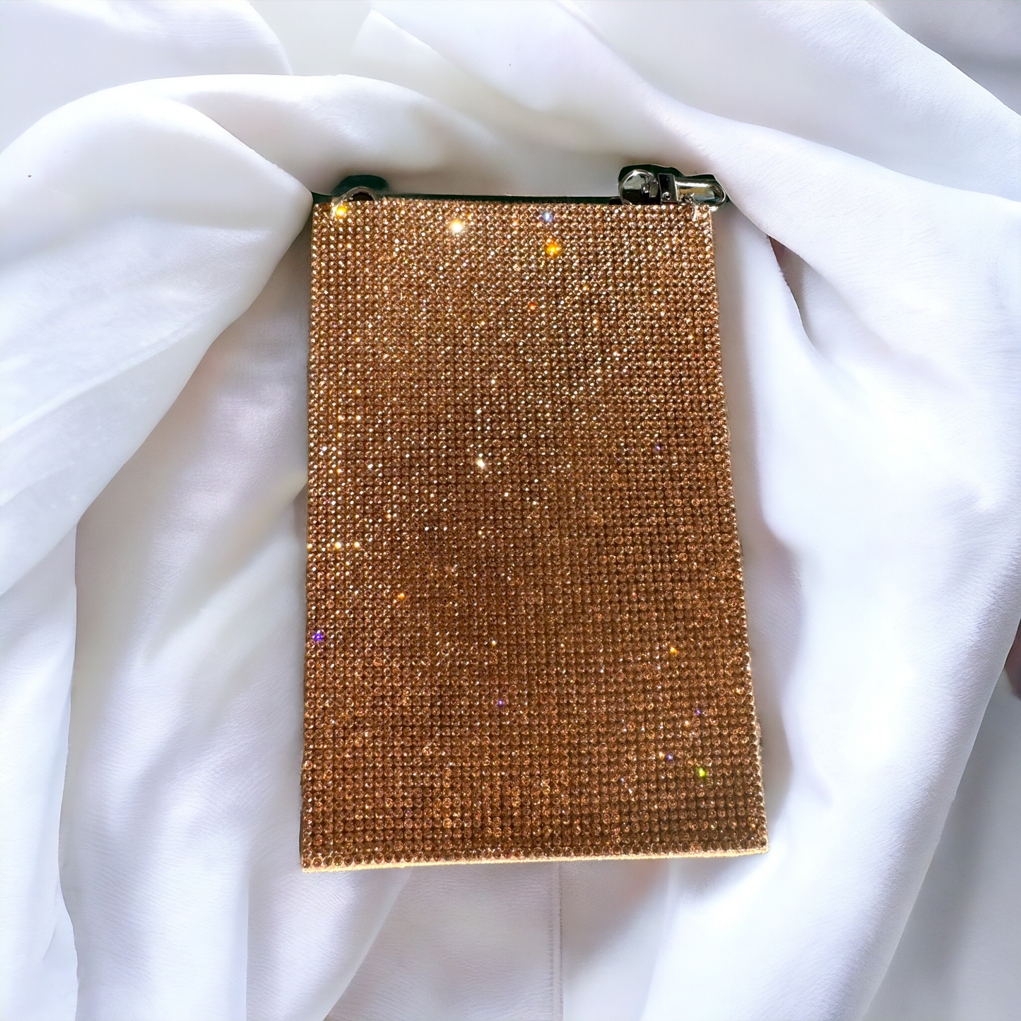 Mini borsa a tracolla di lusso con strass per donna