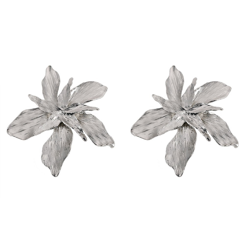 Große Blume Ohrstecker Blütenblatt Ohrring