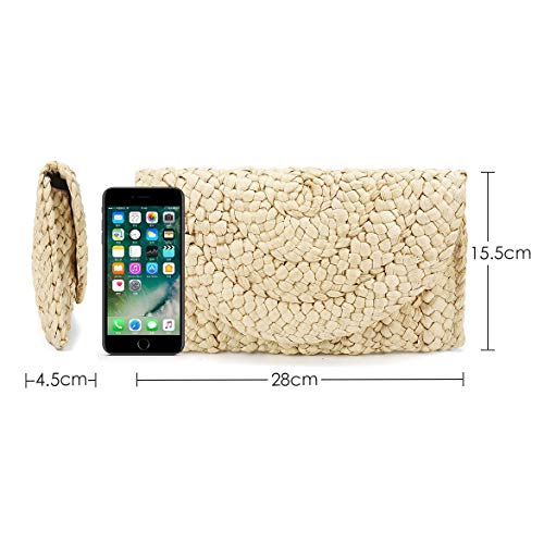 Stroh Clutch Handgewebte Tasche