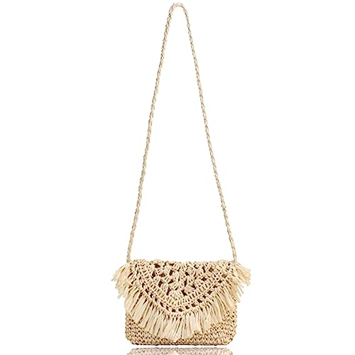 Damen Strohtasche mit Quaste