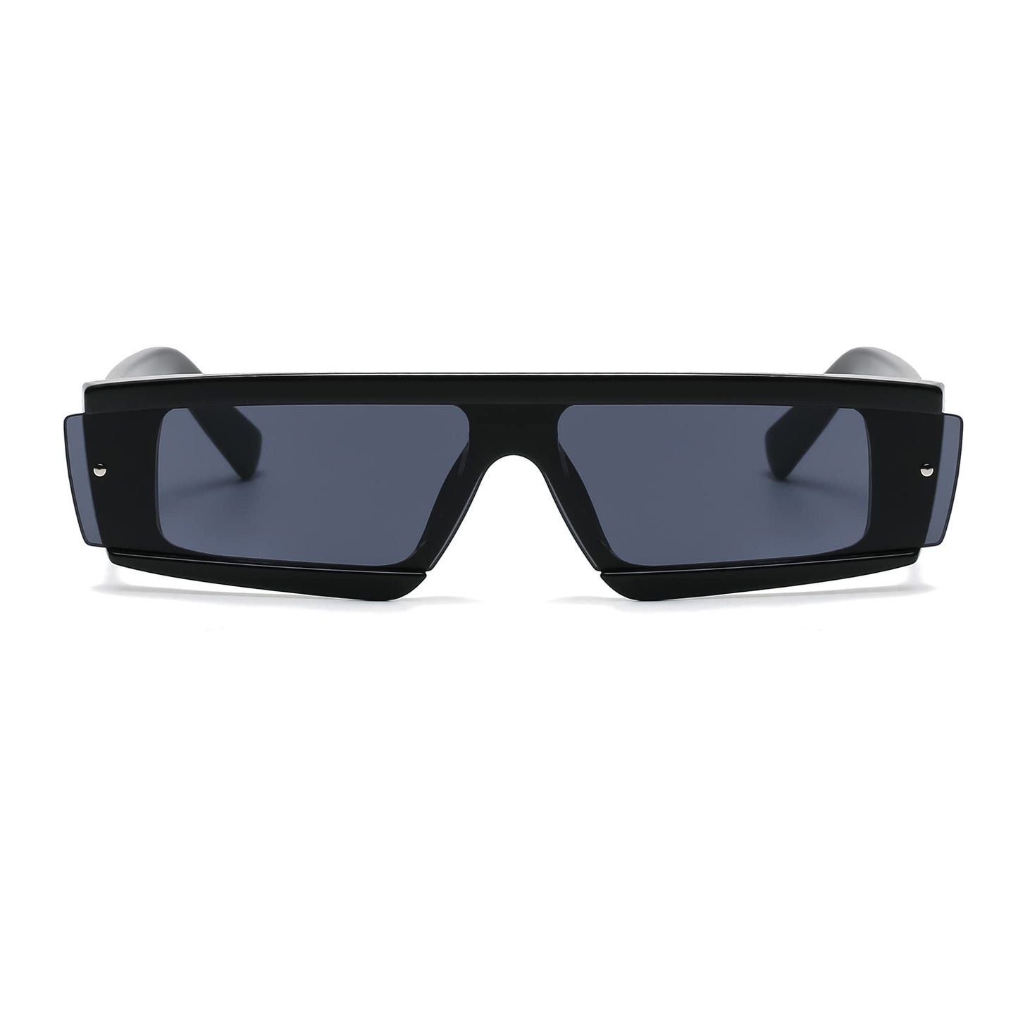 Futuristische Sonnenbrille im Cyberpunk-Stil – Rechteckige Gläser – UV-Schutz
