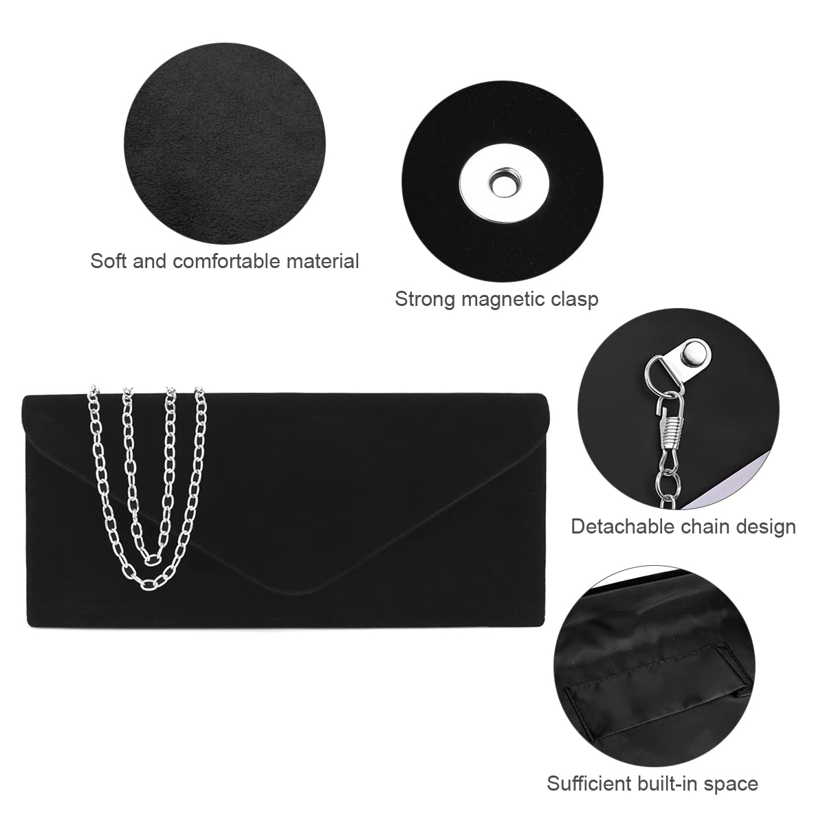 Ceremony Strass Clutch Schultertasche