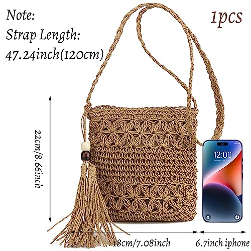 Damen Strohtasche mit Quaste