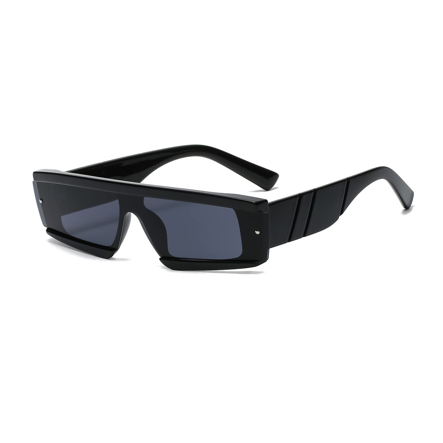 Futuristische Sonnenbrille im Cyberpunk-Stil – Rechteckige Gläser – UV-Schutz