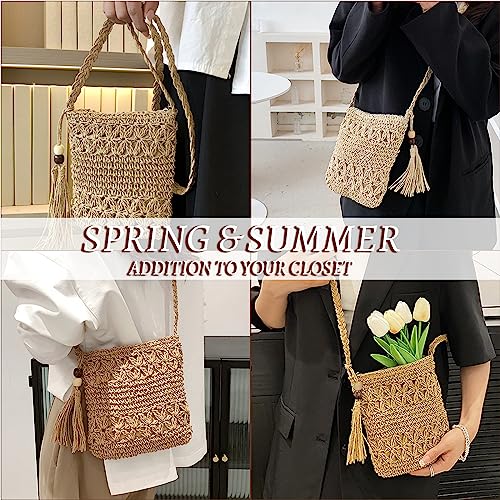 Damen Strohtasche mit Quaste