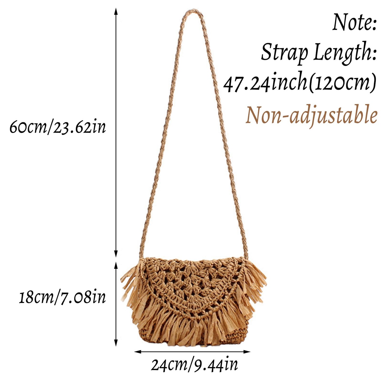 Damen Strohtasche mit Quaste