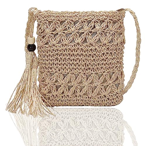 Damen Strohtasche mit Quaste