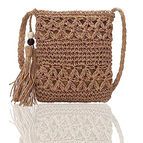Damen Strohtasche mit Quaste