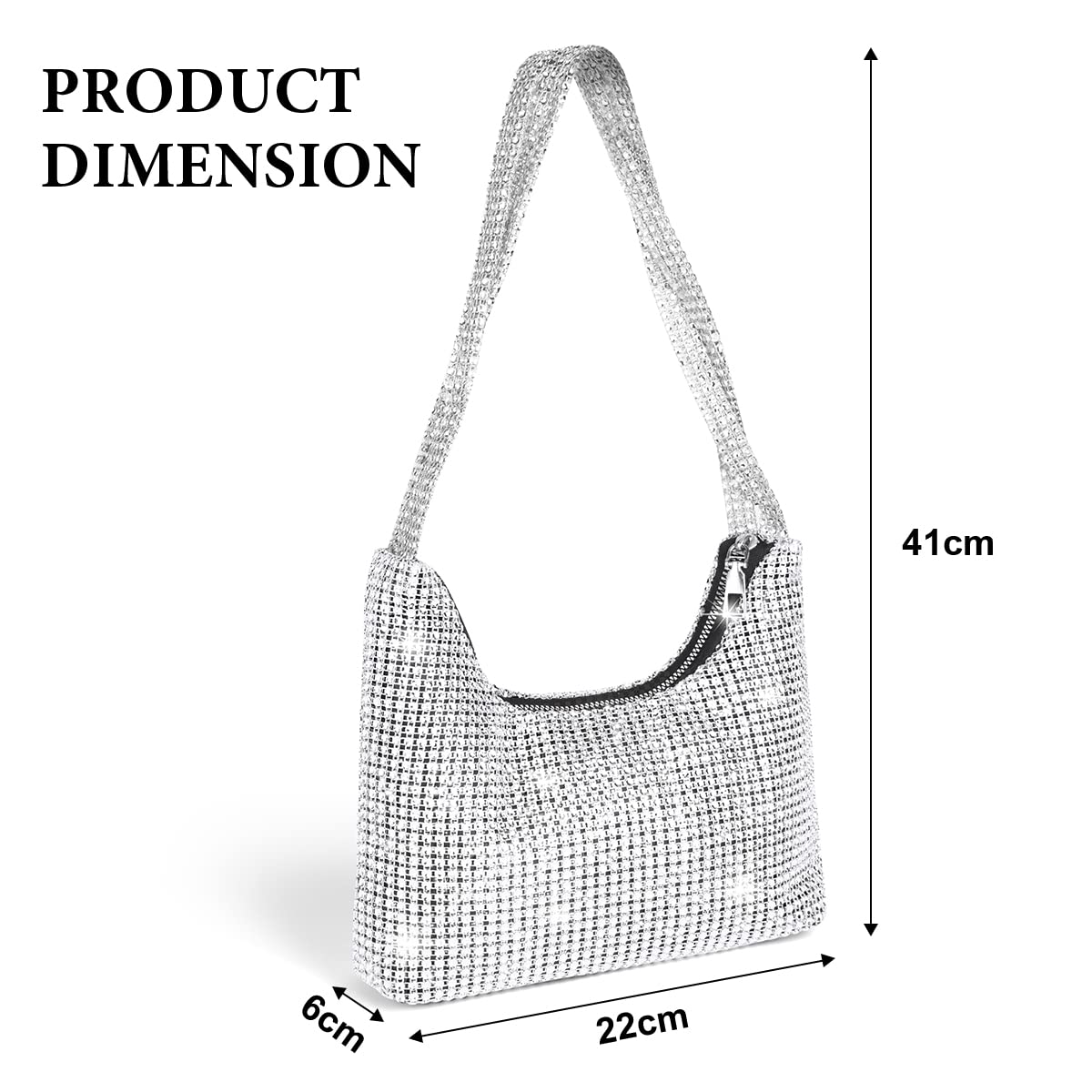 Ceremony Strass Clutch Schultertasche