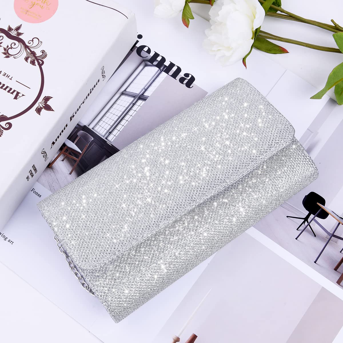 Ceremony Strass Clutch Schultertasche