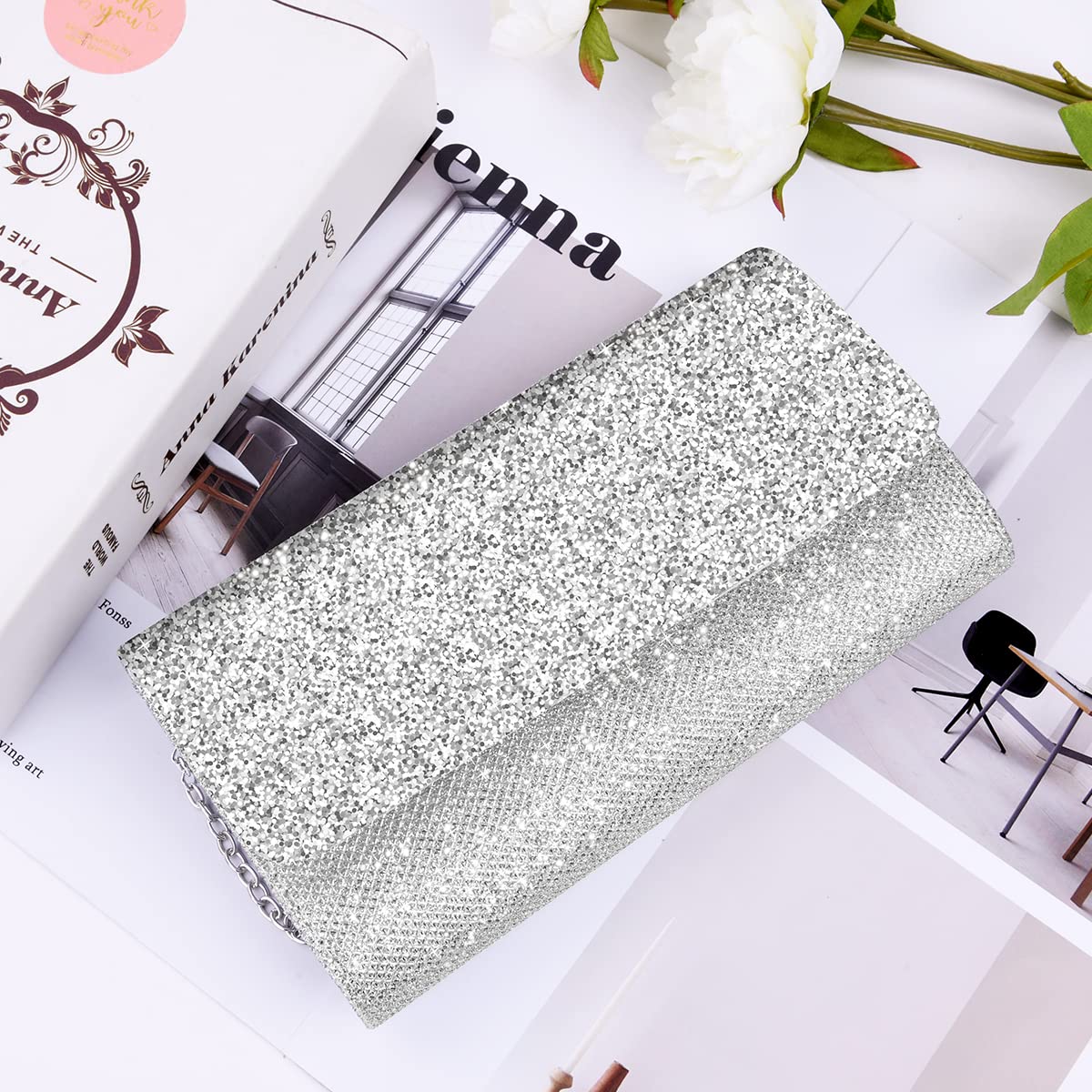 Ceremony Strass Clutch Schultertasche