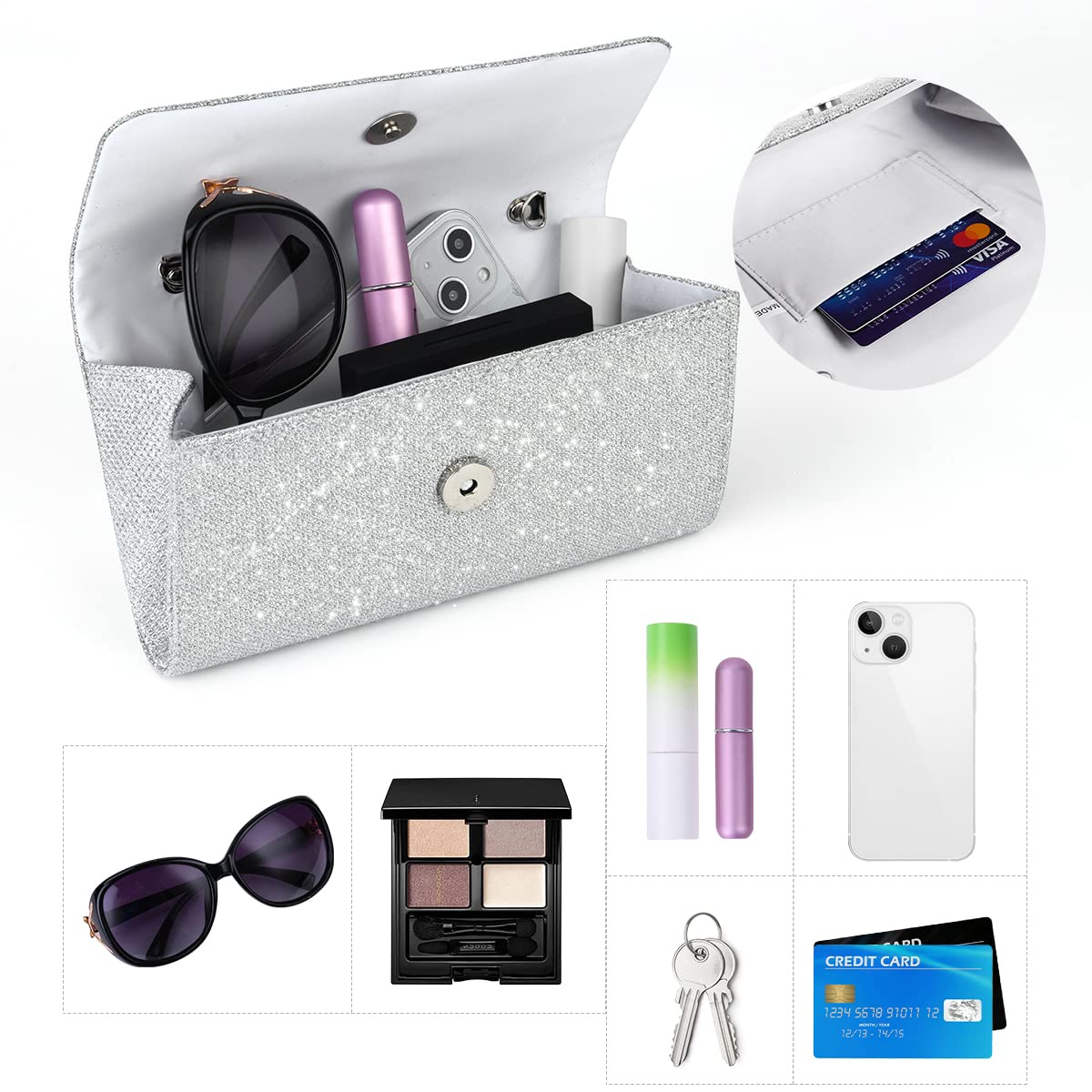 Ceremony Strass Clutch Schultertasche