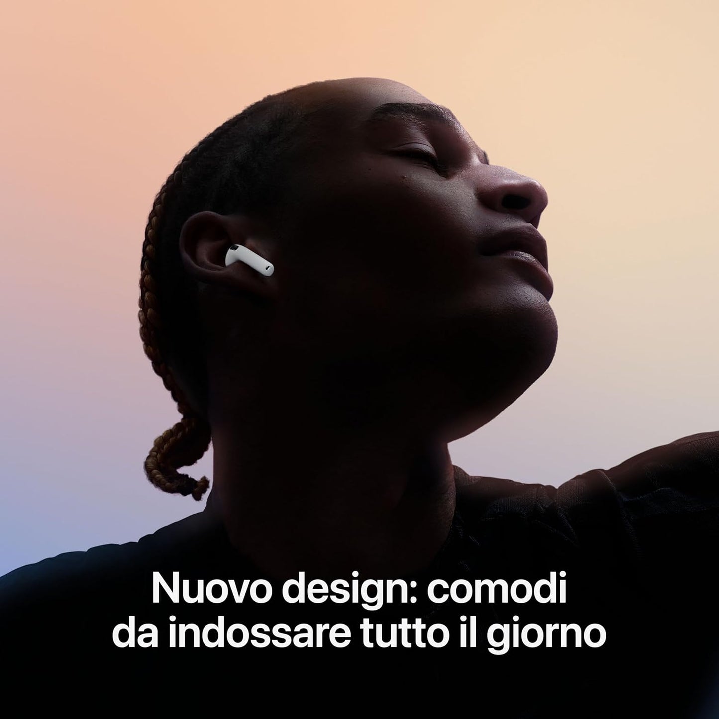 Apple AirPods 4 with Active Noise Cancellation, Adaptive Audio, Transparency, Custom Space Audio, USB-C Charging Case, Senza fili Charging