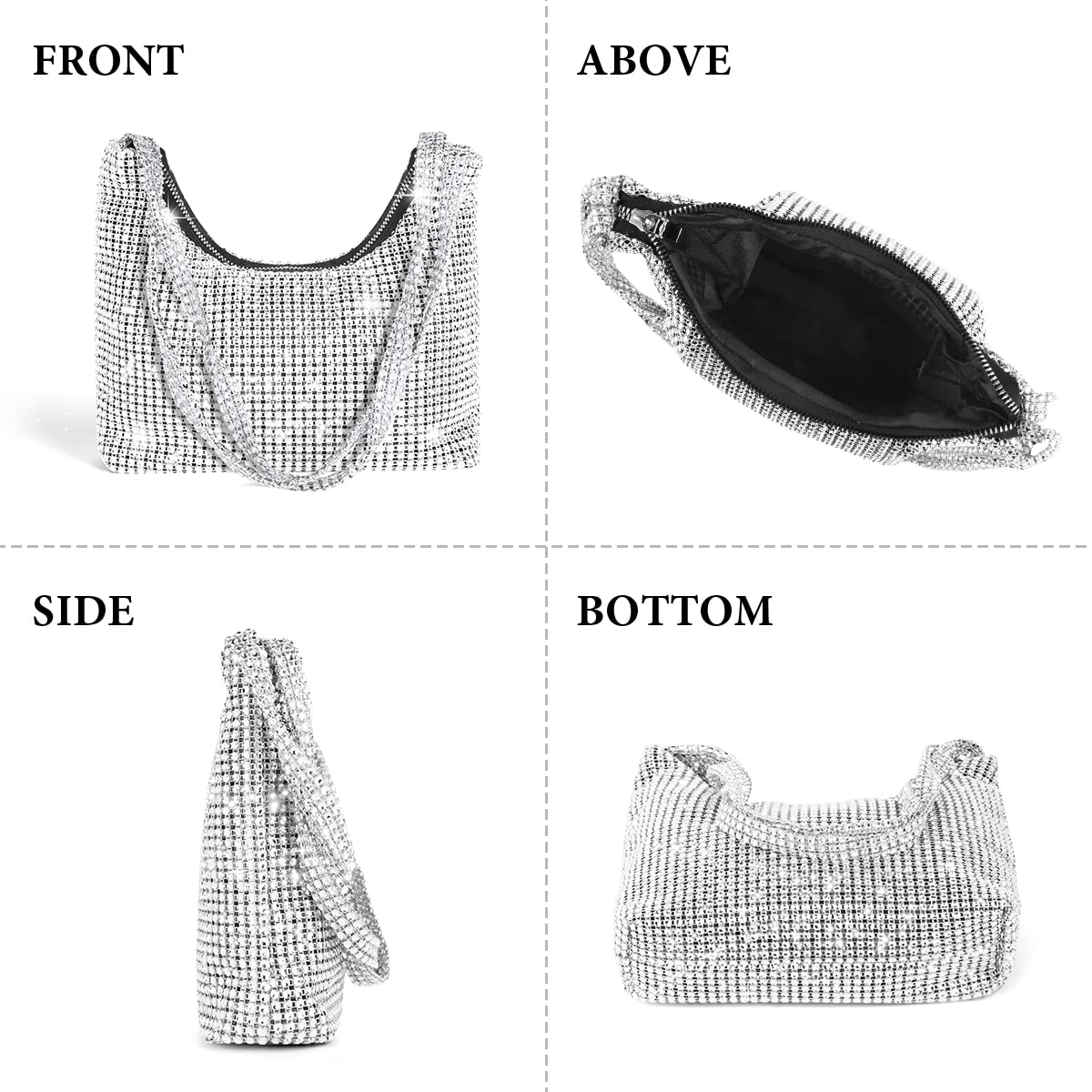 Ceremony Strass Clutch Schultertasche