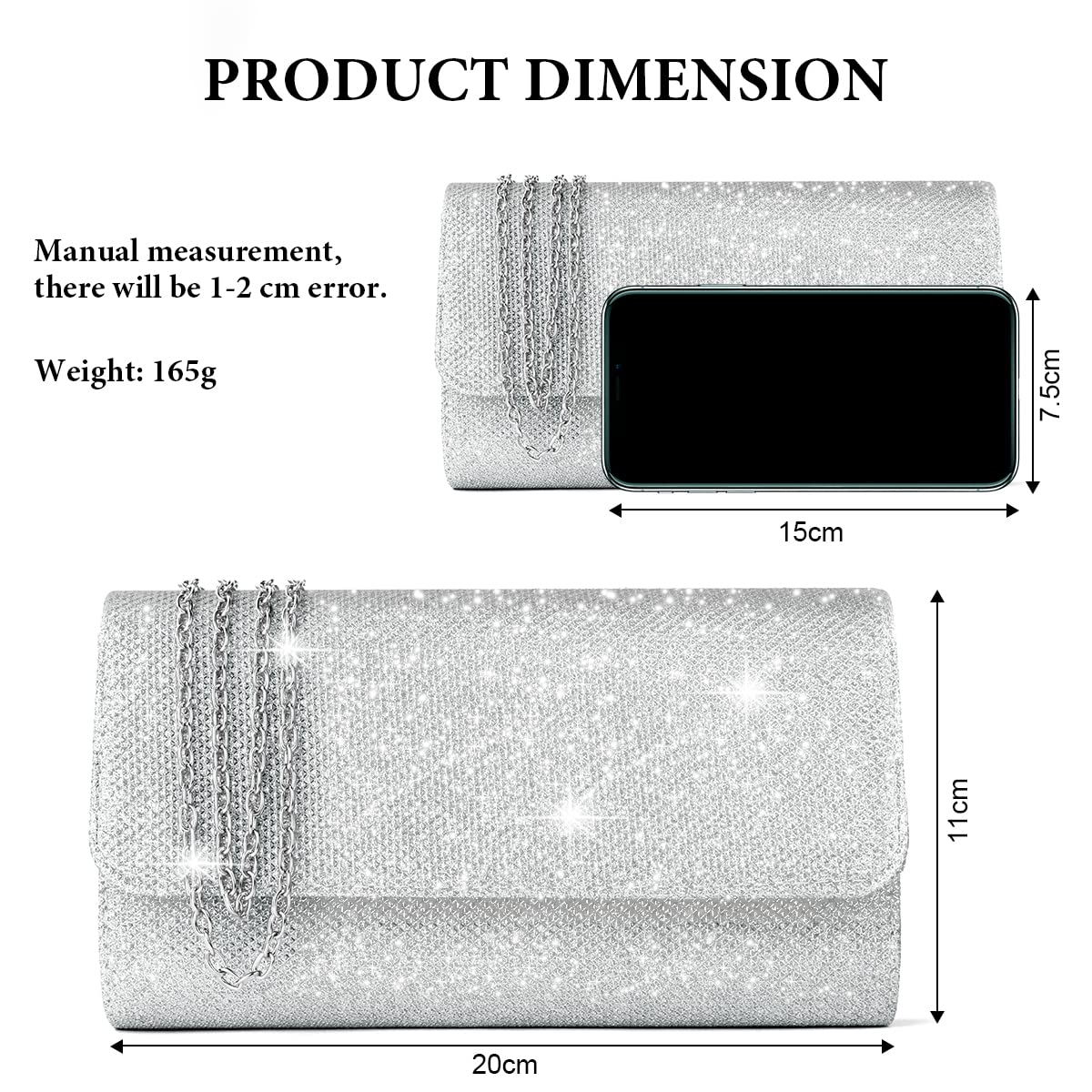 Ceremony Strass Clutch Schultertasche