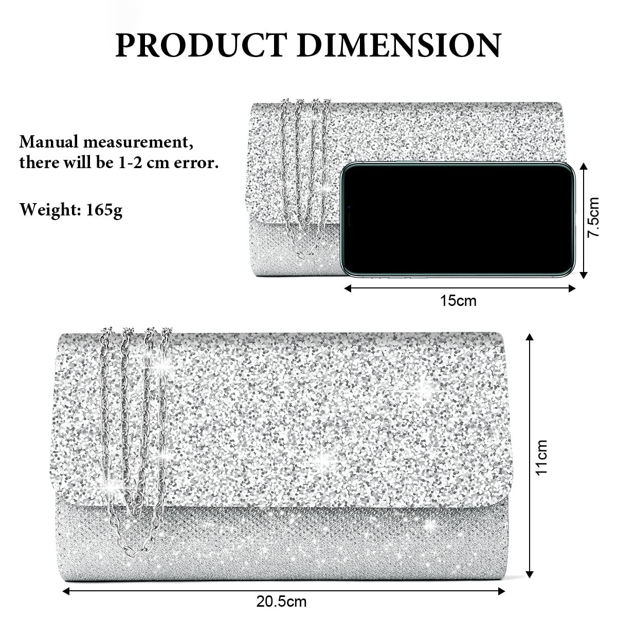 Ceremony Strass Clutch Schultertasche