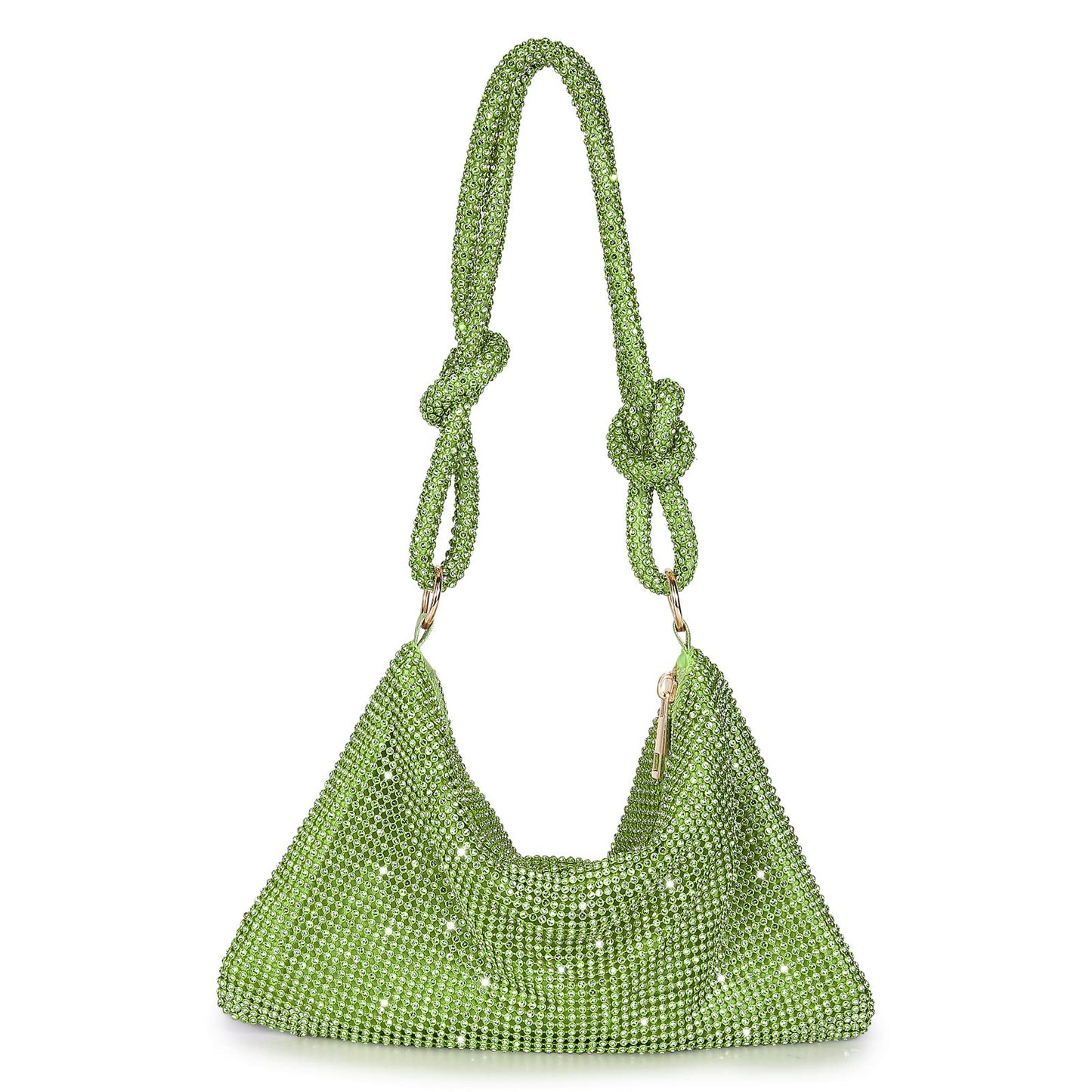 Mini-Clutch mit silbernem Strass