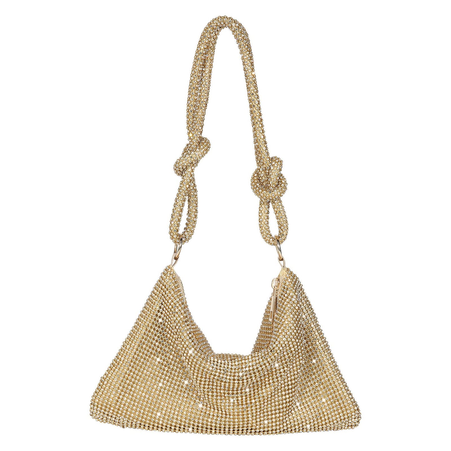 Mini-Clutch mit silbernem Strass