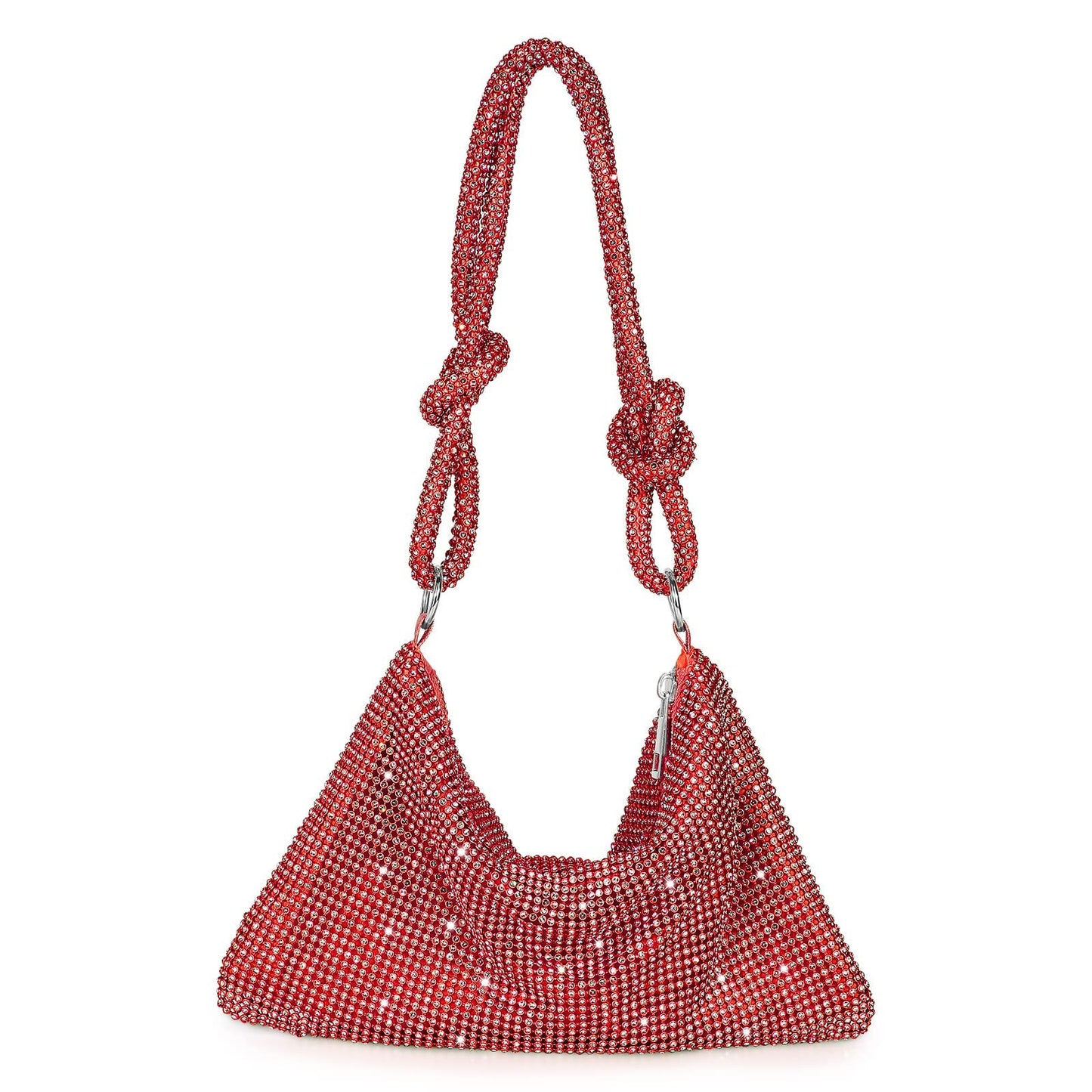 Mini-Clutch mit silbernem Strass
