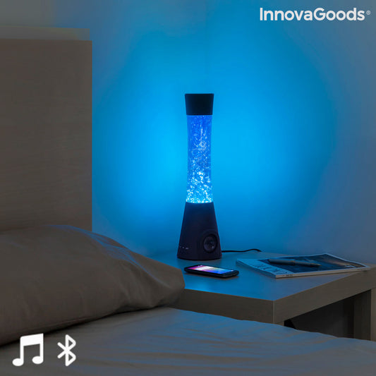 Lampada glitterata con altoparlante e microfono Flow Lamp InnovaGoods