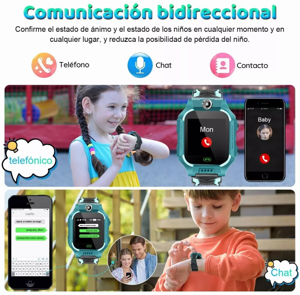 Smartwatch für Kinder mit 4G, WLAN, GPS, KAMERA, SOS-Anruf