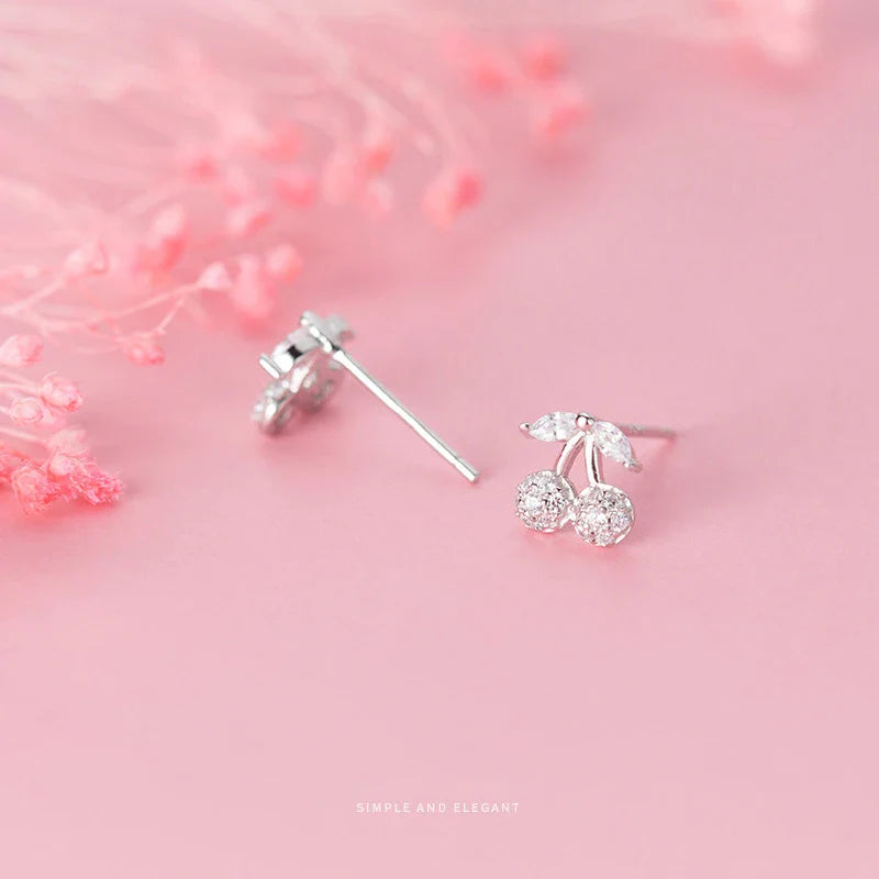 Orecchini da donna in argento sterling 925 autentico con zirconi trasparenti brillanti, gioielli raffinati