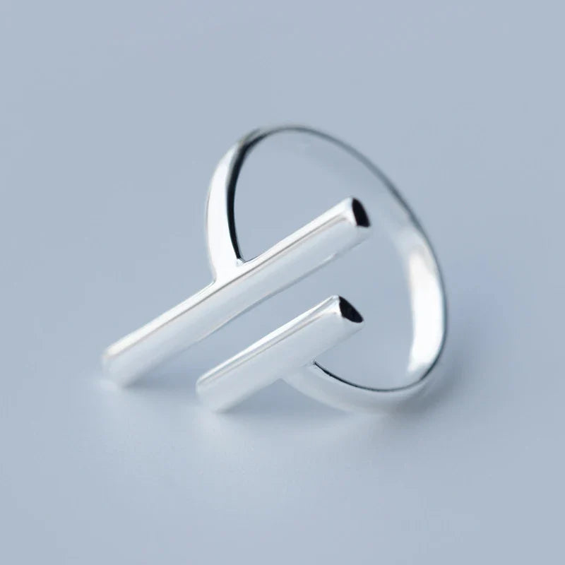 Anello 925 per donna, anello aperto regolabile, design raffinato