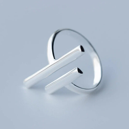 Anello 925 per donna, anello aperto regolabile, design raffinato
