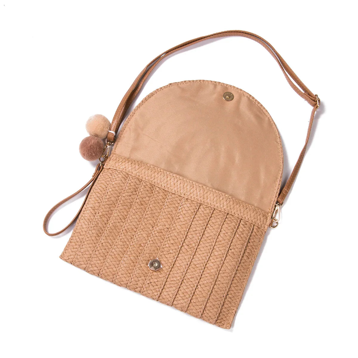 Pochette estiva in paglia alla moda