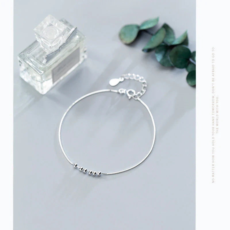 Bracciale a catena per donna in argento sterling 925, gioielli raffinati per feste