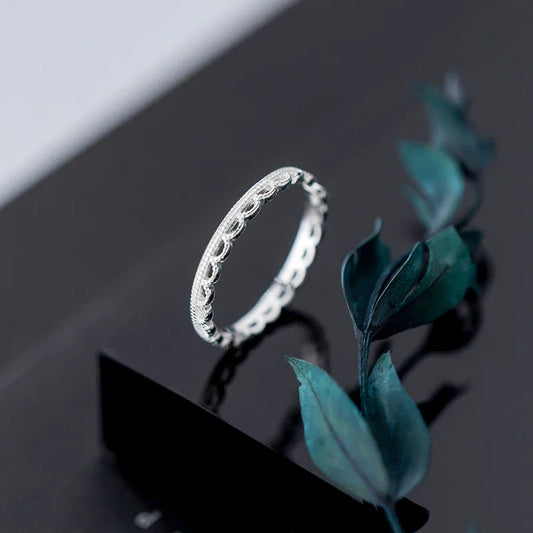 Anello 925 per donna, anello di misura libera, design raffinato