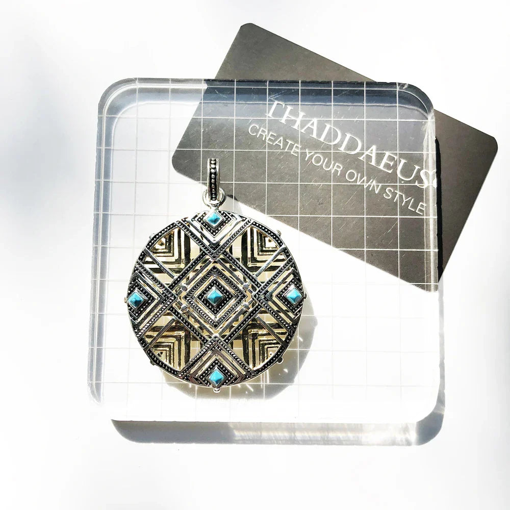 Ciondolo ornamento blu Africa, nuovissimo gioiello di moda in argento sterling 925, bijoux, collana, accessori, regalo per donna @