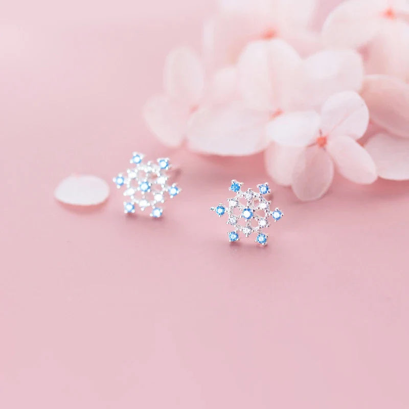 925 Sterling Silver 3 Color Ear Pin Fine Design