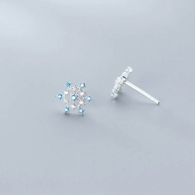 925 Sterling Silver 3 Color Ear Pin Fine Design