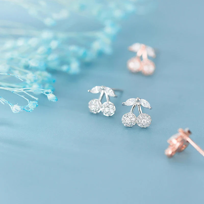 Orecchini da donna in argento sterling 925 autentico con zirconi trasparenti brillanti, gioielli raffinati