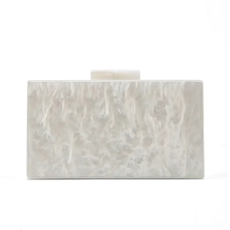Pochette piccola in acrilico champagne