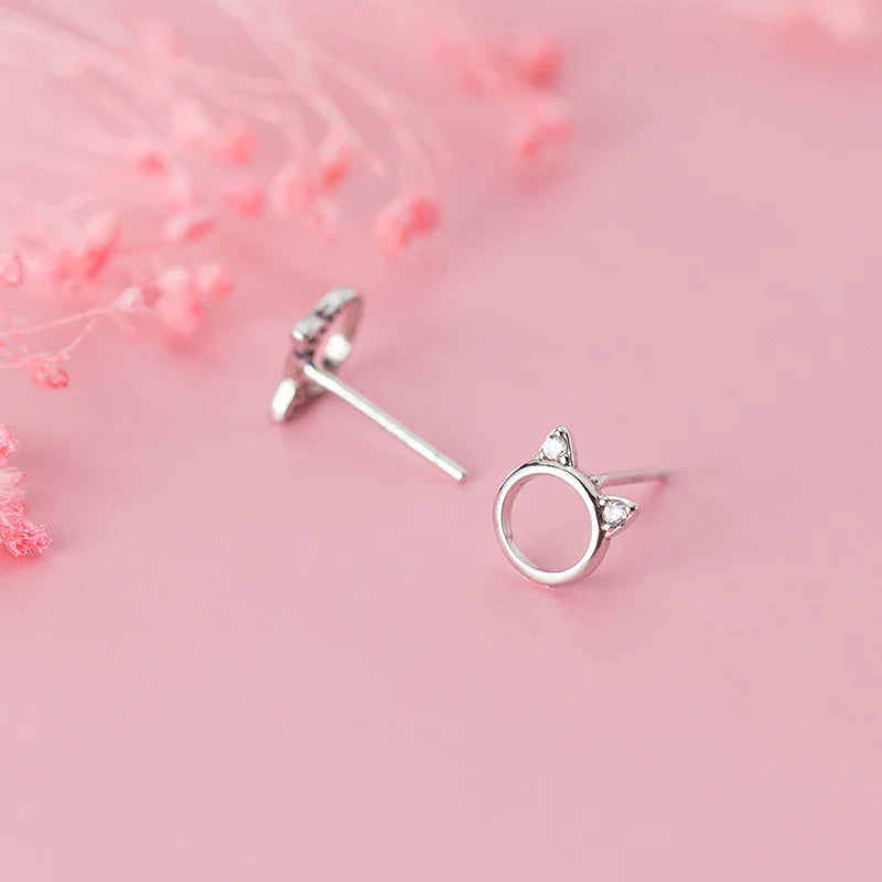 Orecchini a bottone per donna, regalo in argento sterling 925, con animali, gioielli raffinati