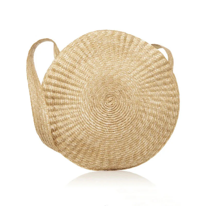 Borsa da spiaggia estiva in paglia vintage da viaggio