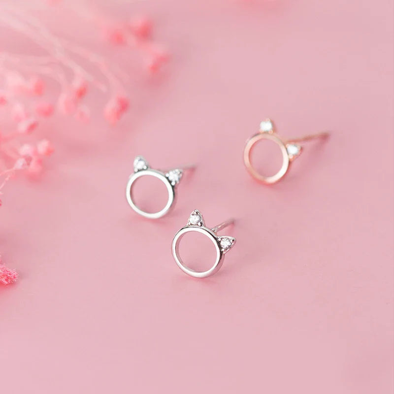 Orecchini a bottone per donna, regalo in argento sterling 925, con animali, gioielli raffinati