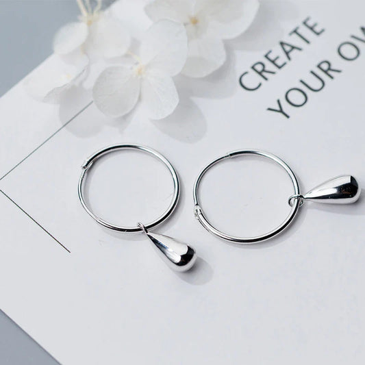 Orecchini da donna in argento sterling 925 autentico, orecchini pendenti geometrici, gioielli raffinati alla moda