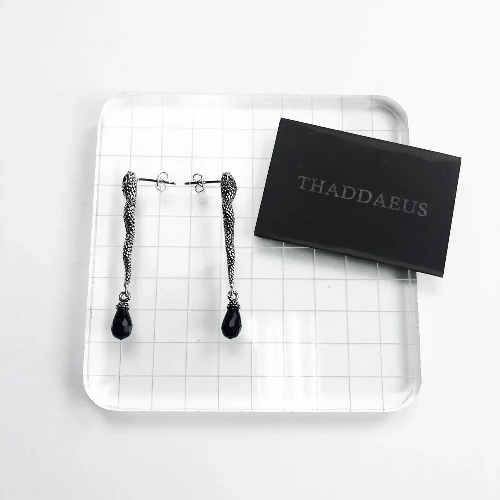Schlangen- und Kristall-Tropfenohrringe, europäischer Stil, glamouröser Modeschmuck für Frauen, Geschenk aus 925er Sterlingsilber, Superangebote