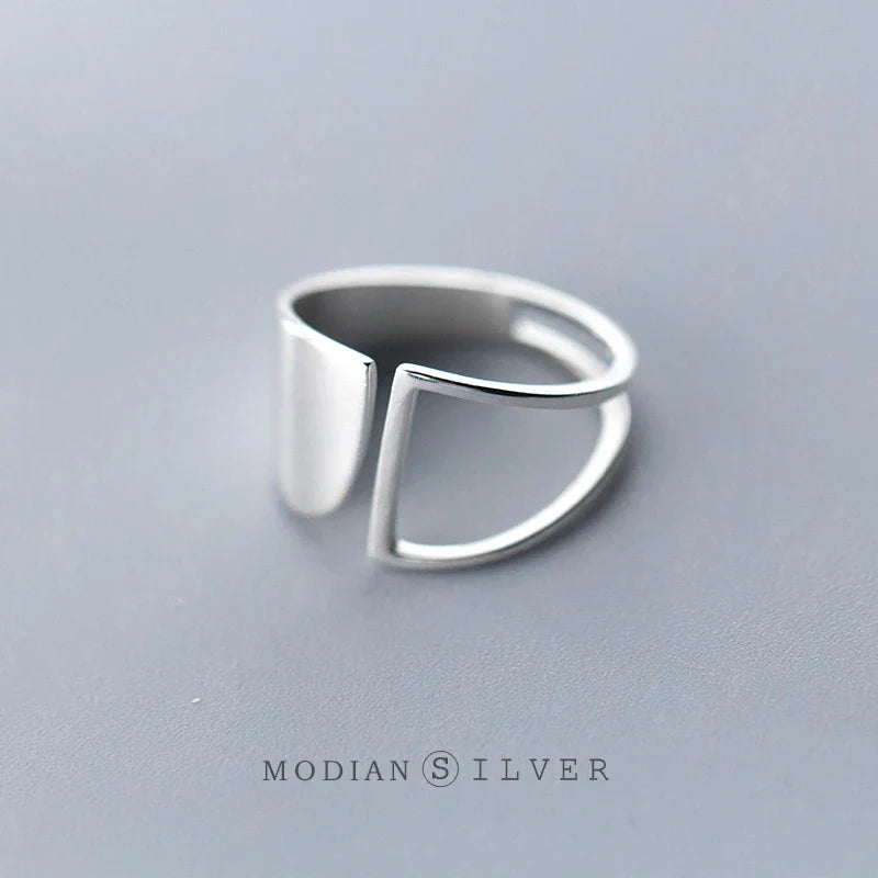 Ring 925 Sterling Silber Hohlstern Feiner Schmuck Bijoux