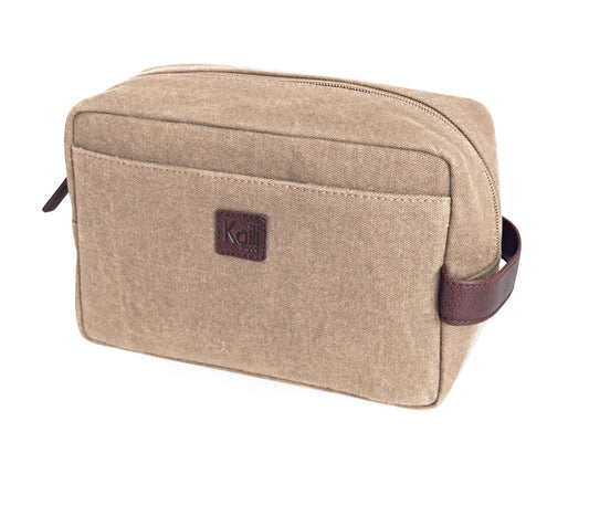 K0014GB | Beauty Case in Tela/Vera Pelle pieno fiore, volanata.