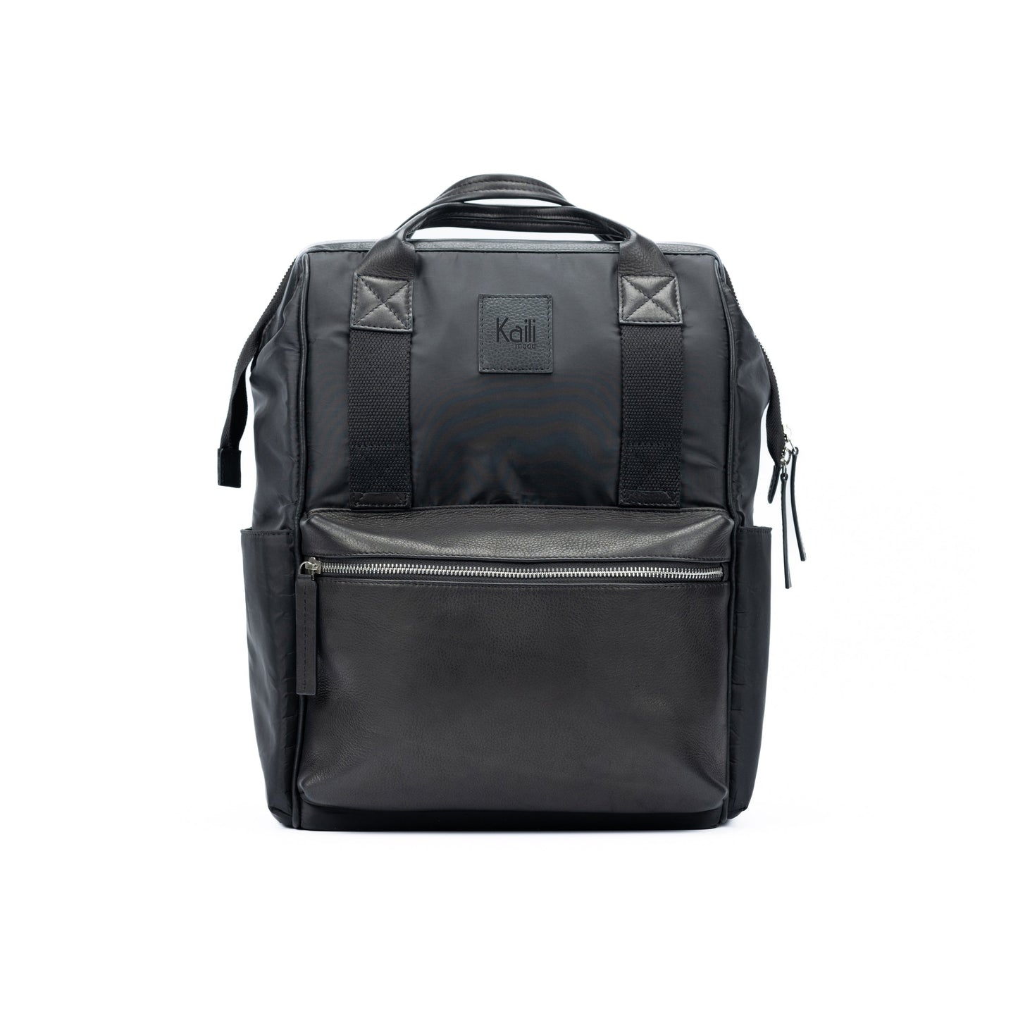 K0037AB | Wasserabweisender Rucksack aus wasserdichtem Nylon/Echtleder