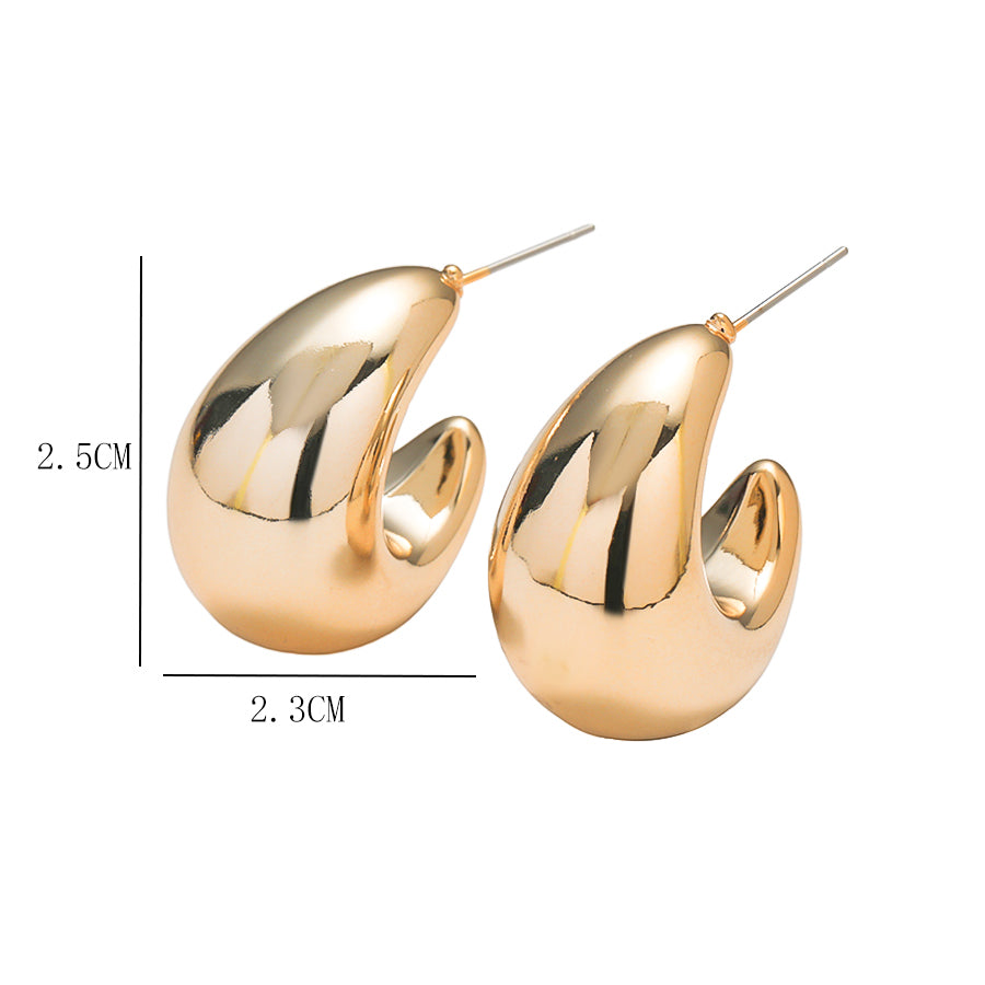 Schicke Mond-Wassertropfen-Ohrringe für Damen aus Edelstahl und Silber